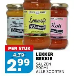 Sahan Supermarkten Lekker bekkie sauzen aanbieding
