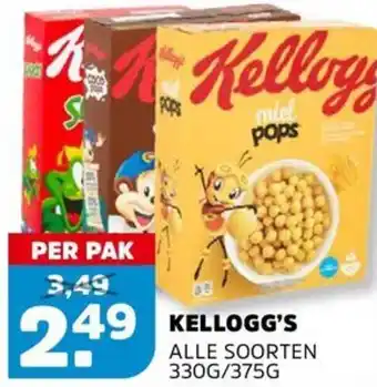 Sahan Supermarkten Kellogg's alle soorten aanbieding