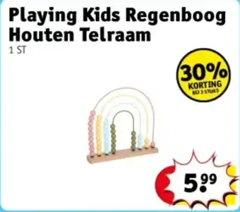 Kruidvat Playing Kids Regenboog Houten Telraam aanbieding