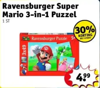 Kruidvat Ravensburger Super Mario 3-in-1 Puzzel aanbieding