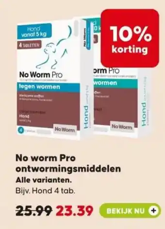 Pets Place No worm Pro ontwormingsmiddelen aanbieding