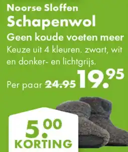 Gezond & Wel Noorse Sloffen Schapenwol aanbieding