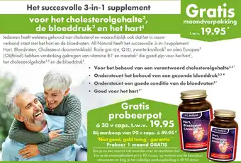 Gezond & Wel Het succesvolle 3-in-1 supplement voor het cholesterolgehalte, de bloeddruk en het hart aanbieding