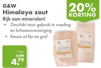 Gezond & Wel G&W Himalaya zout aanbieding