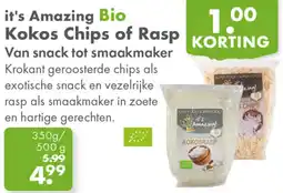 Gezond & Wel it's Amazing Bio Kokos Chips of Rasp aanbieding