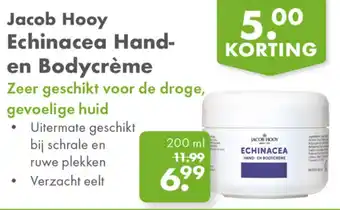 Gezond & Wel Jacob Hooy Echinacea Hand- en Bodycrème aanbieding