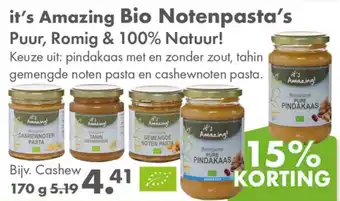 Gezond & Wel it's Amazing Bio Notenpasta's aanbieding