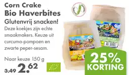 Gezond & Wel Corn Crake Bio Haverbites aanbieding