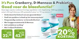 Gezond & Wel it's Pure Cranberry, D-Mannose & Probiotica aanbieding