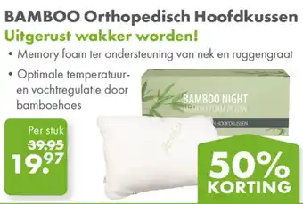 Gezond & Wel BAMBOO Orthopedisch Hoofdkussen aanbieding