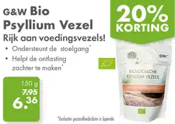 Gezond & Wel G&W Bio Psyllium Vezel aanbieding