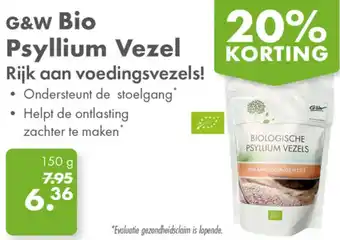 Gezond & Wel G&W Bio Psyllium Vezel aanbieding