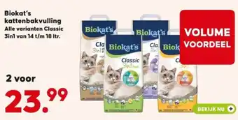 Pets Place Biokat's kattenbakvulling aanbieding