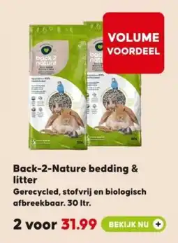 Pets Place Back-2-Nature bedding & litter aanbieding
