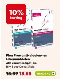Boerenbond Flea Free anti vlooien en tekenmiddelen aanbieding