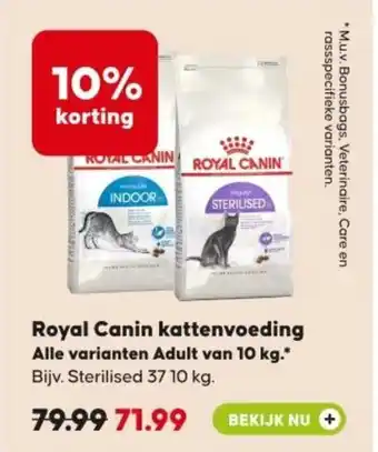 Boerenbond Royal Canin kattenvoeding aanbieding