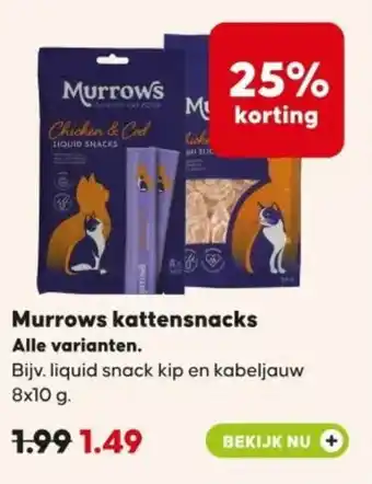 Boerenbond Murrows kattensnacks aanbieding