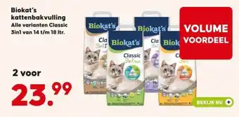 Boerenbond Biokat's kattenbakvulling aanbieding