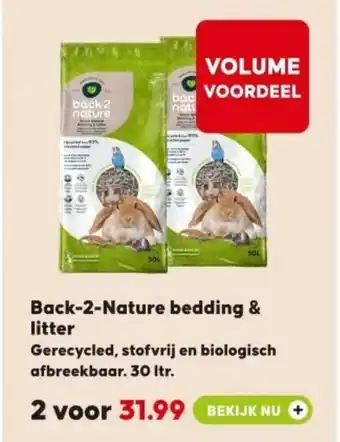 Boerenbond Back 2 Nature bedding & litter aanbieding