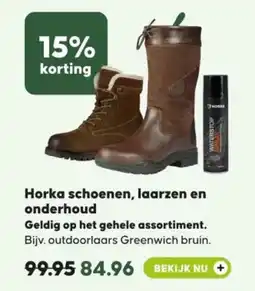 Boerenbond Horka schoenen, laarzen en onderhoud aanbieding