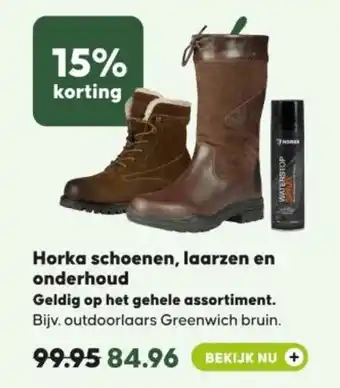 Boerenbond Horka schoenen, laarzen en onderhoud aanbieding