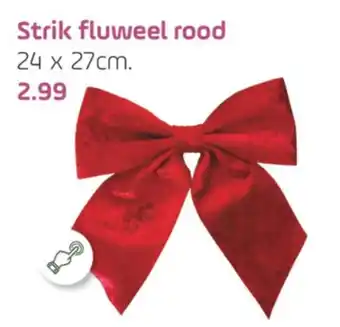Coppelmans Strik fluweel rood aanbieding