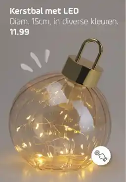 Coppelmans Kerstbal met LED aanbieding