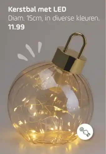 Coppelmans Kerstbal met LED aanbieding