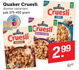 Dagwinkel Quaker Cruesli aanbieding