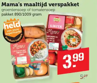 Dagwinkel Mama's maaltijd verspakket aanbieding