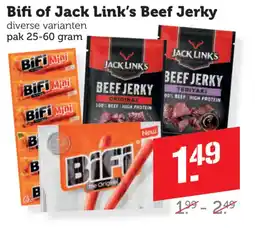Dagwinkel Bifi of Jack Link's Beef Jerky aanbieding