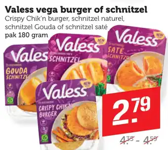 Dagwinkel Valess vega burger of schnitzel aanbieding