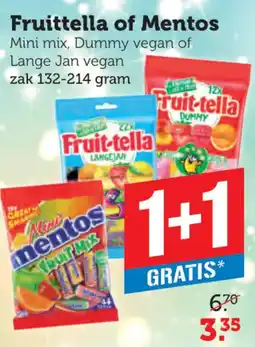 Dagwinkel Fruittella of Mentos aanbieding