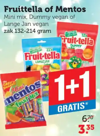 Dagwinkel Fruittella of Mentos aanbieding