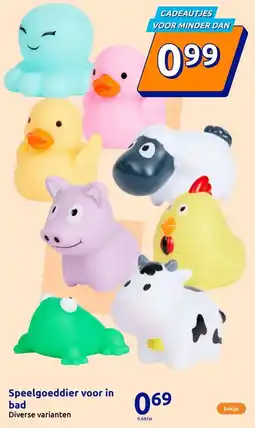 Action Speelgoeddier voor in bad aanbieding