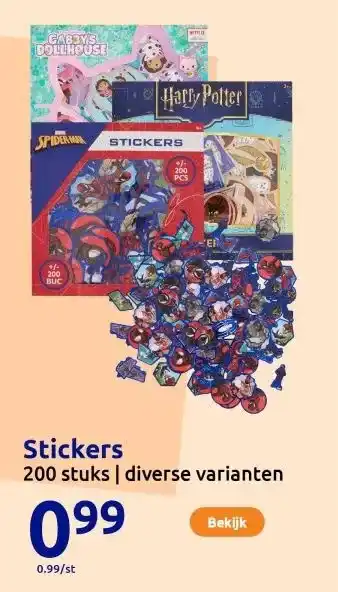Action Stickers aanbieding