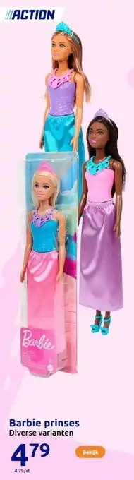 Action Barbie prinses aanbieding