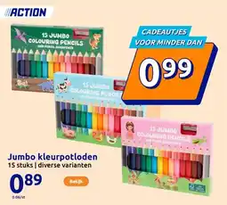 Action Jumbo kleurpotloden aanbieding