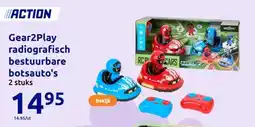 Action Gear2Play radiografisch bestuurbare botsauto's aanbieding