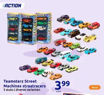 Action Teamsterz Street Machines straatracers aanbieding