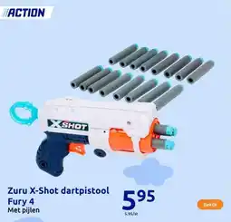 Action Zuru X-Shot dartpistool Fury 4 aanbieding
