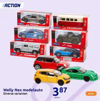 Action Welly Nex modelauto aanbieding