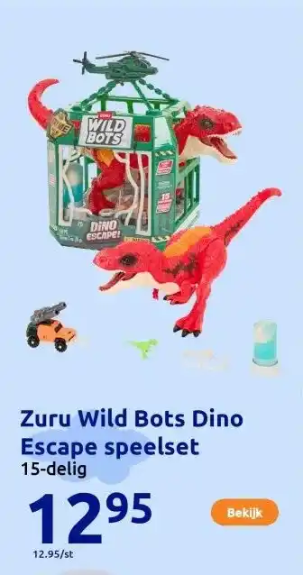Action Zuru Wild Bots Dino Escape speelset aanbieding