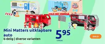 Action Mini Matters uitklapbare auto aanbieding