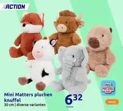 Action Mini Matters pluchen knuffel aanbieding