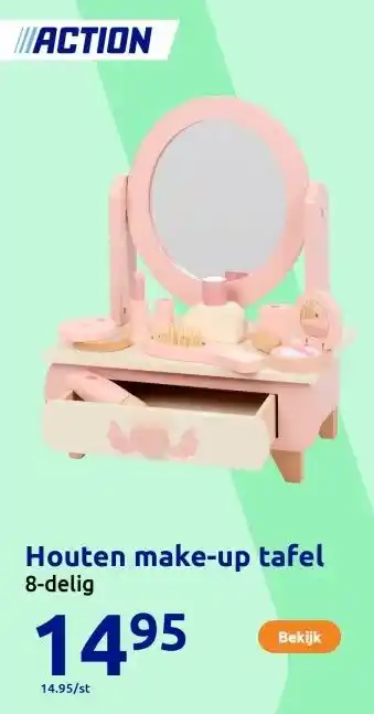 Action Houten make-up tafel aanbieding