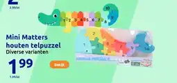 Action Mini Matters houten telpuzzel aanbieding