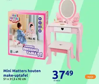 Action Mini Matters houten make-uptafel aanbieding