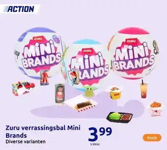 Action Zuru verrassingsbal Mini Brands aanbieding