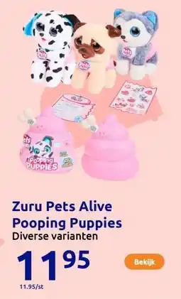 Action Zuru Pets Alive Pooping Puppies aanbieding